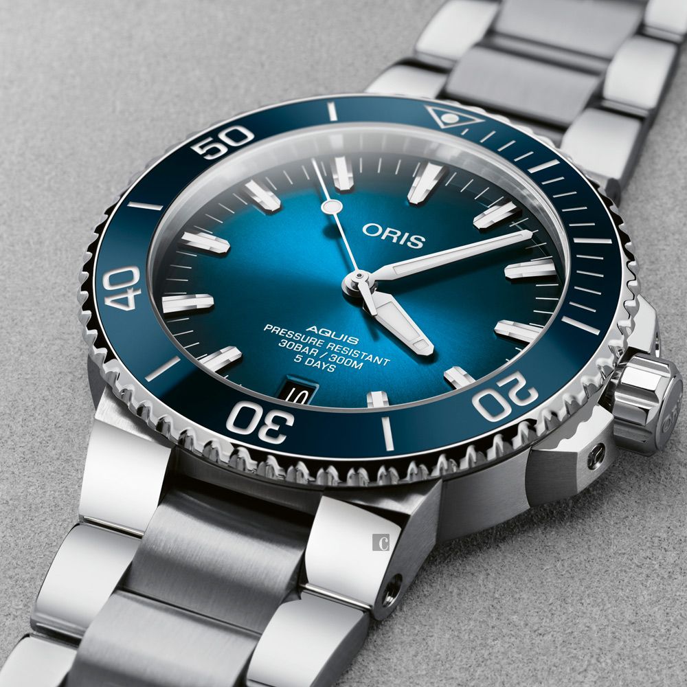 ORIS 豪利時 Aquis 五日鍊全新自製機芯 Calibre 400 潛水錶 0140077634135-0782409PEB