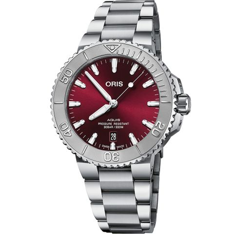 ORIS 豪利時 Aquis Relief 日期潛水機械錶-41.5mm 0173377664158-0782205PEB