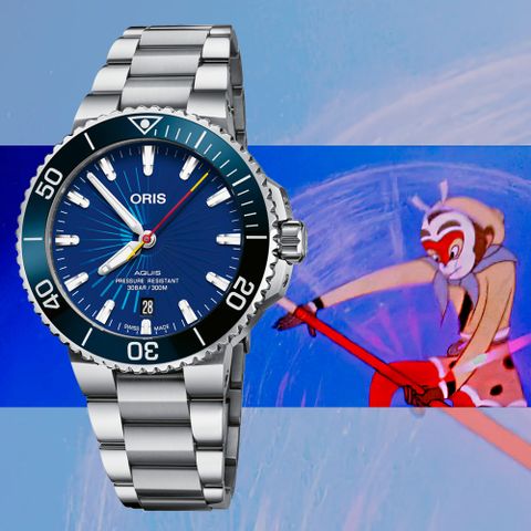 ORIS 豪利時 Aquis 孫悟空動畫電影60週年紀念 限量潛水腕錶 0173377664185-Set