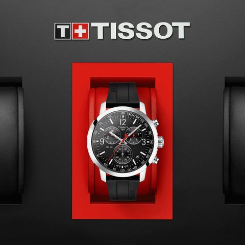 TISSOT 天梭 T-Sport系列 PRC200 競速三眼計時手錶 T1144171705700