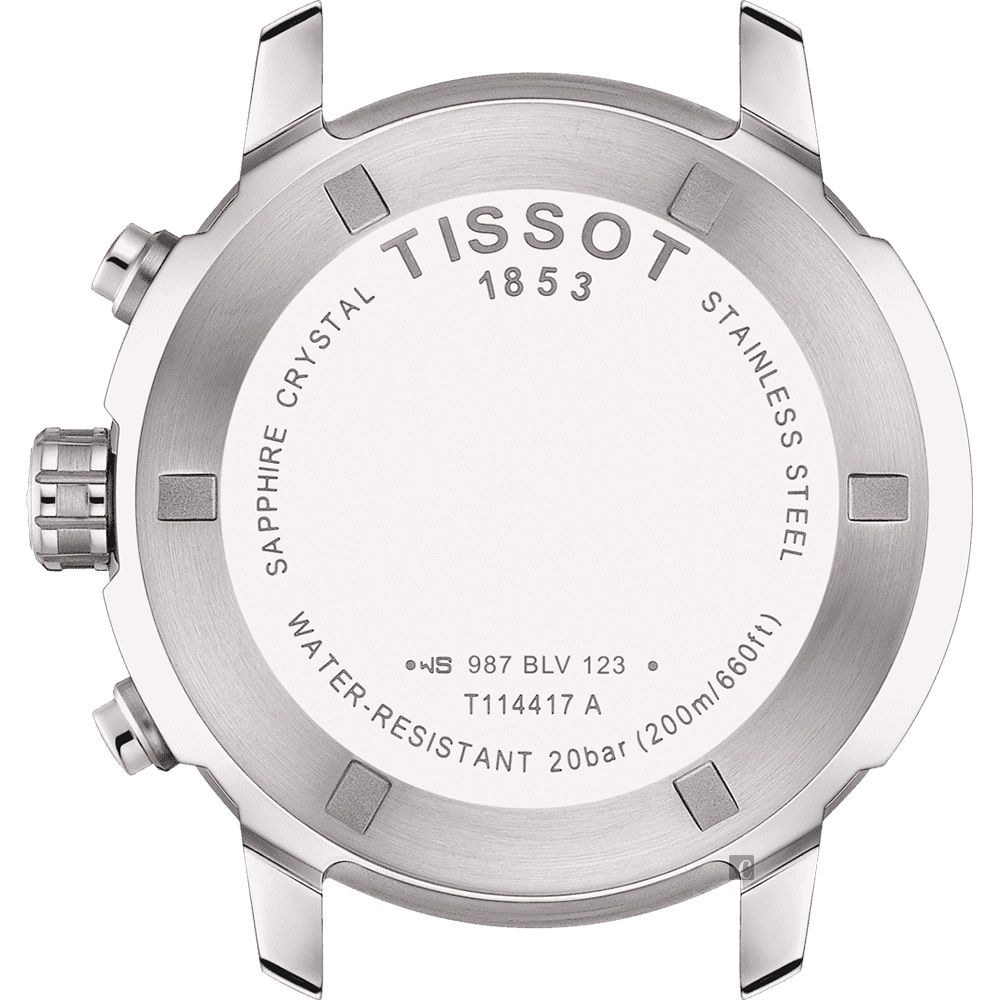SAPPHIRECRYSTALTISSOT 987 BLV 123 T114417 AWATER-RESISTANT20bar(200m/660ft)STAINLESS STEEL