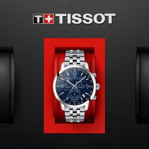 TISSOT 天梭 T-Sport系列 PRC200 競速三眼計時手錶 T1144171104700