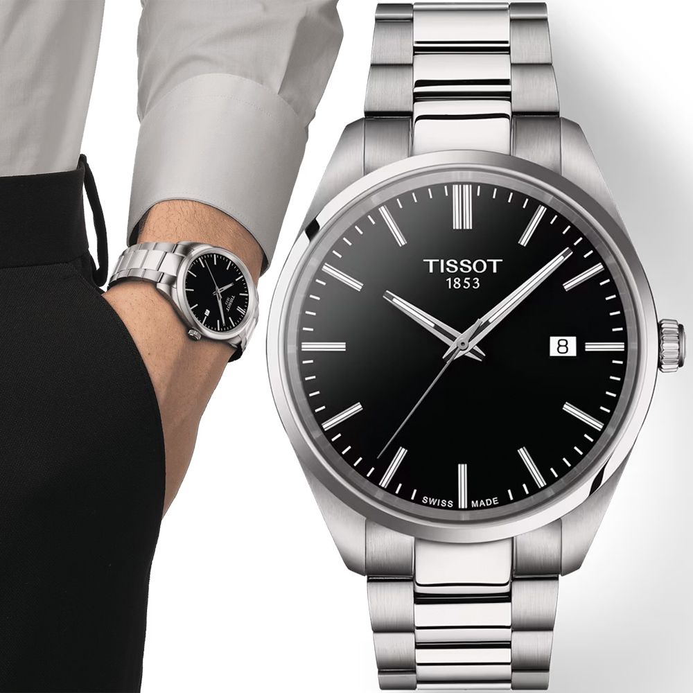 TISSOT 天梭 官方授權 PR100 簡約紳士手錶-40mm T1504101105100