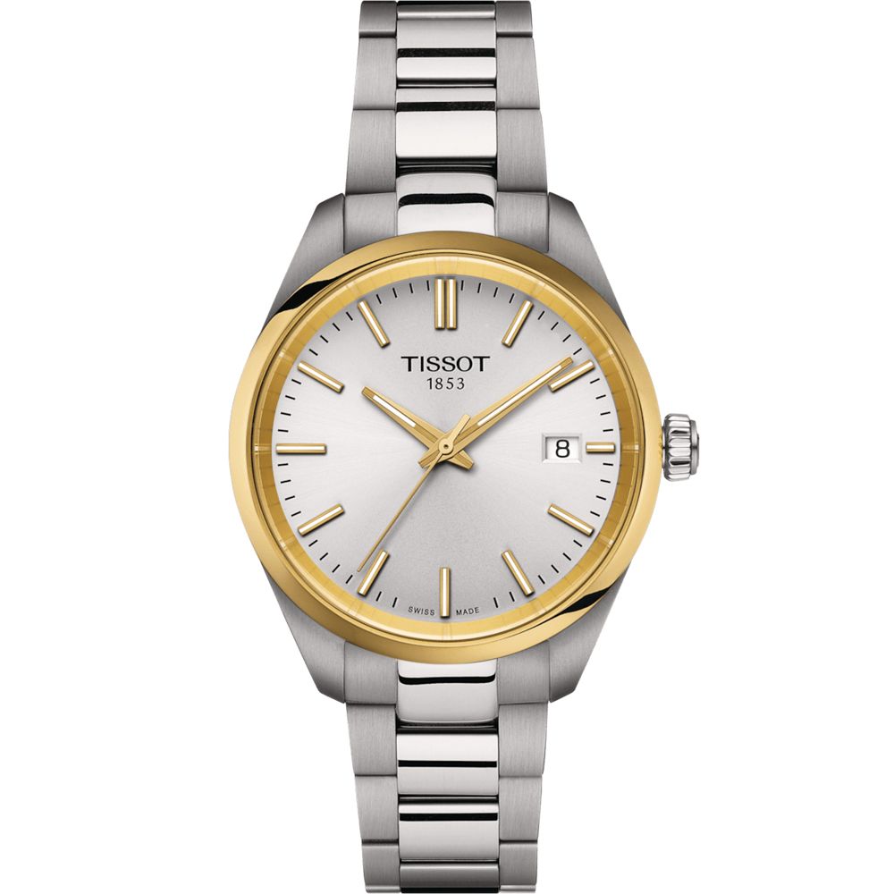 TISSOT 天梭  錶 PR 100 俐落簡約時尚女錶-T1502102103100/雙色34MM