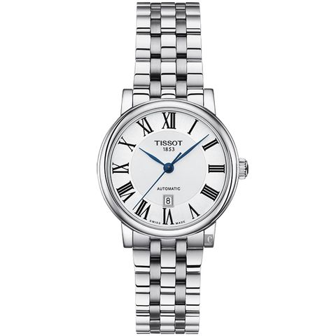 TISSOT 天梭 Carson 羅馬機械女錶-30mm T1222071103300