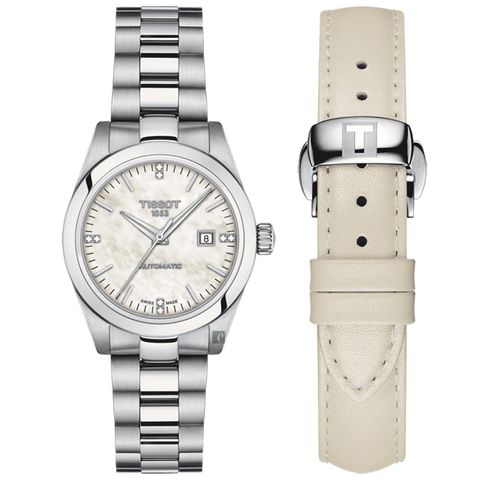 TISSOT 天梭 T-MY LADY 真鑽珍珠貝機械女錶-29.3mm T1320071111600