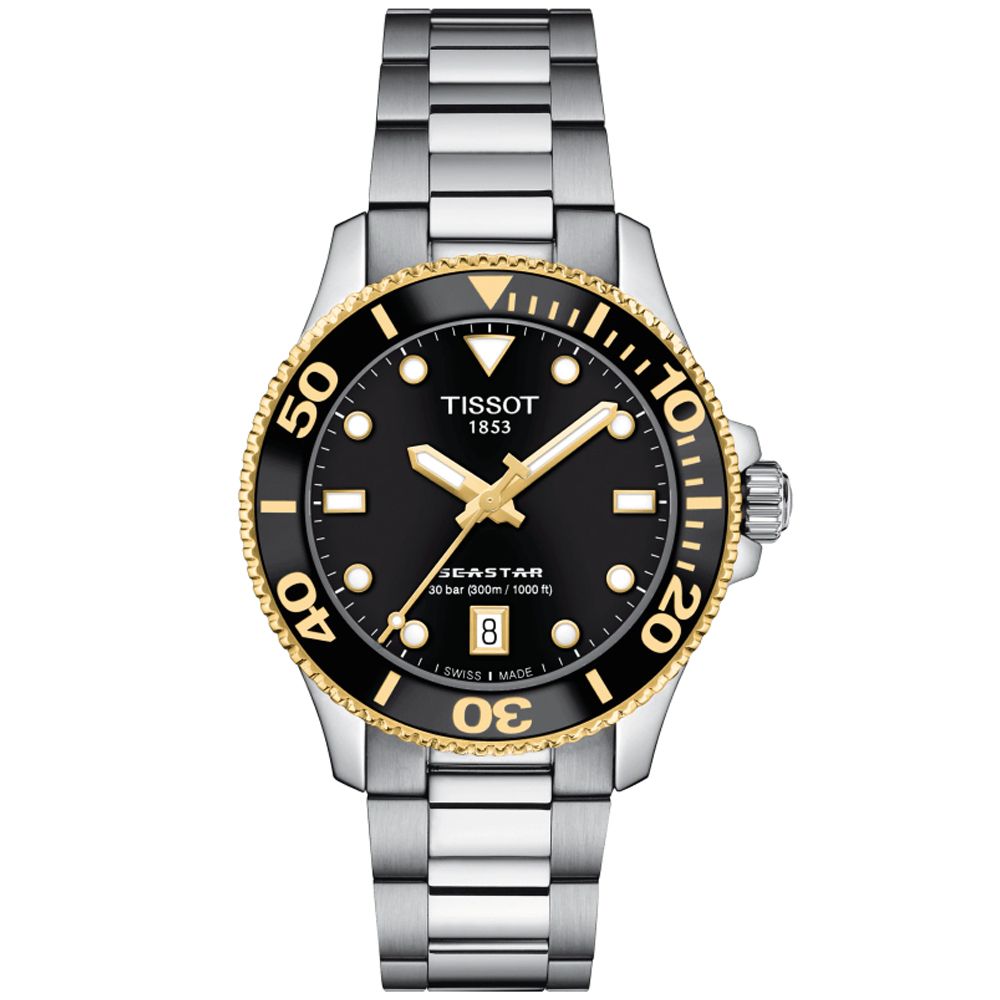 TISSOT 天梭 SEASTAR1000 海洋之星 300米 潛水石英腕錶 母親節 禮物 推薦 36mm/T1202102105100