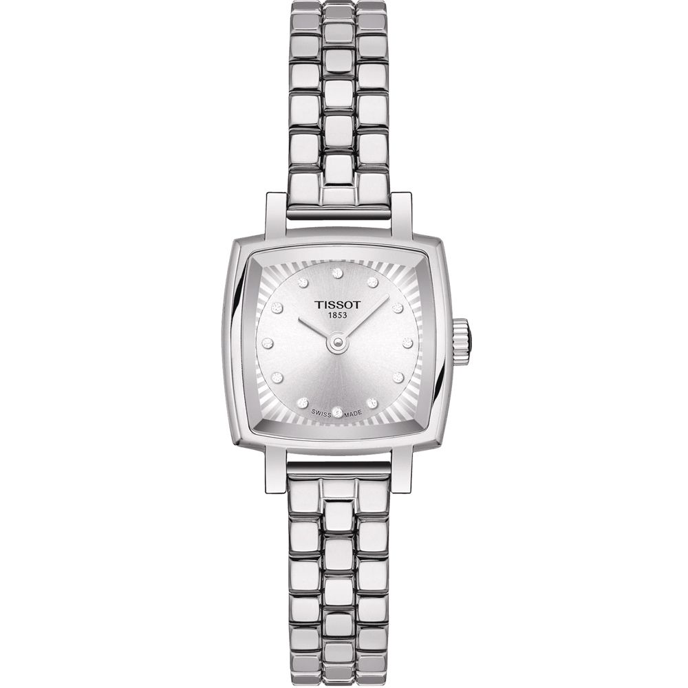 TISSOT 天梭   官方授權 LOVELY SQUARE 動人心弦雙針鑽石女錶-T0581091103601