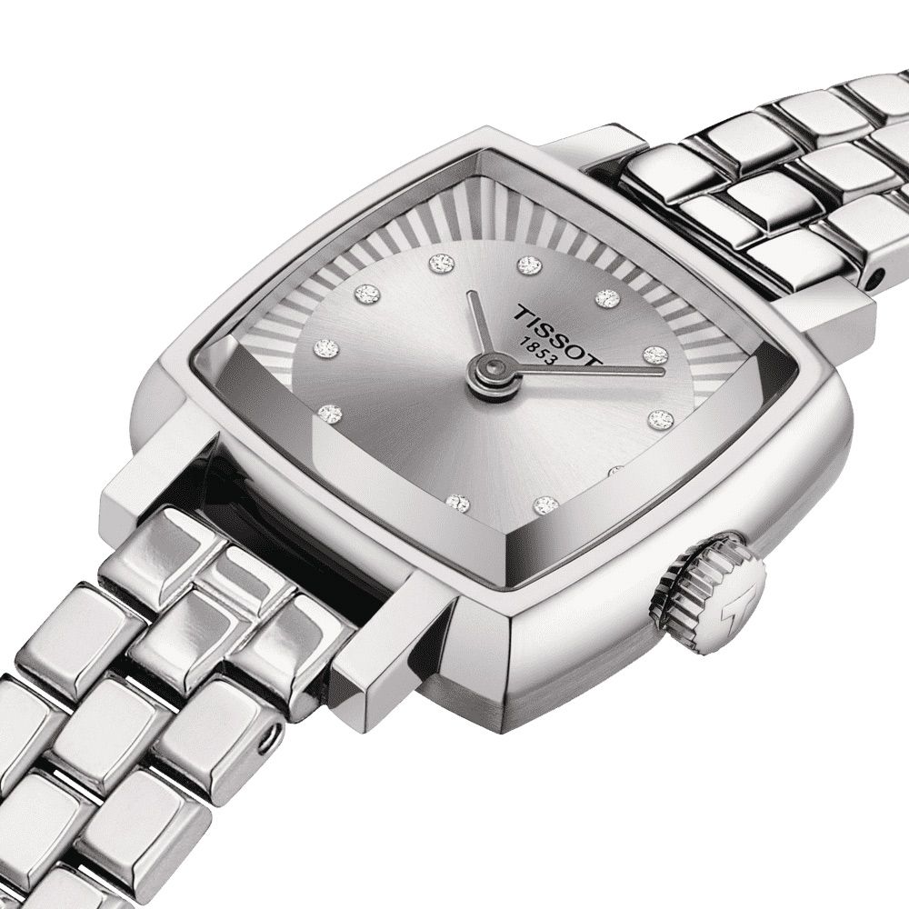 TISSOT 天梭   官方授權 LOVELY SQUARE 動人心弦雙針鑽石女錶-T0581091103601