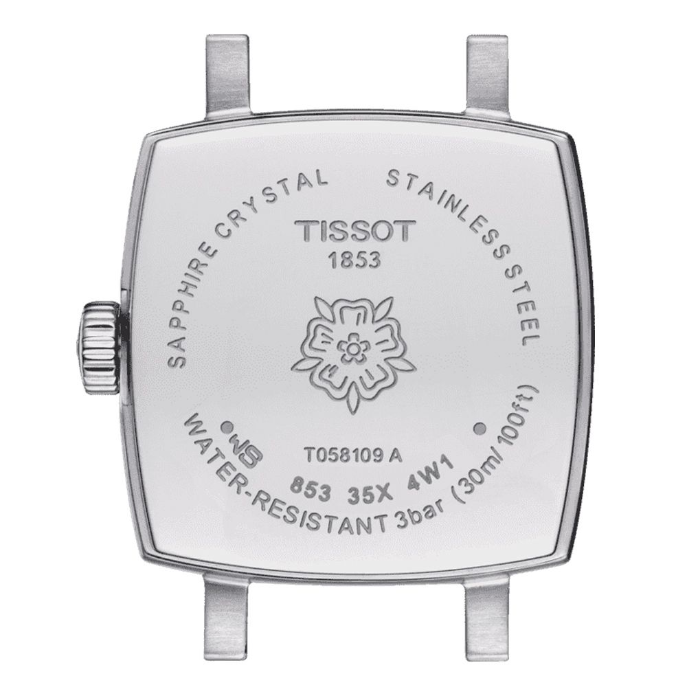 TISSOT 天梭   官方授權 LOVELY SQUARE 動人心弦雙針鑽石女錶-T0581091103601