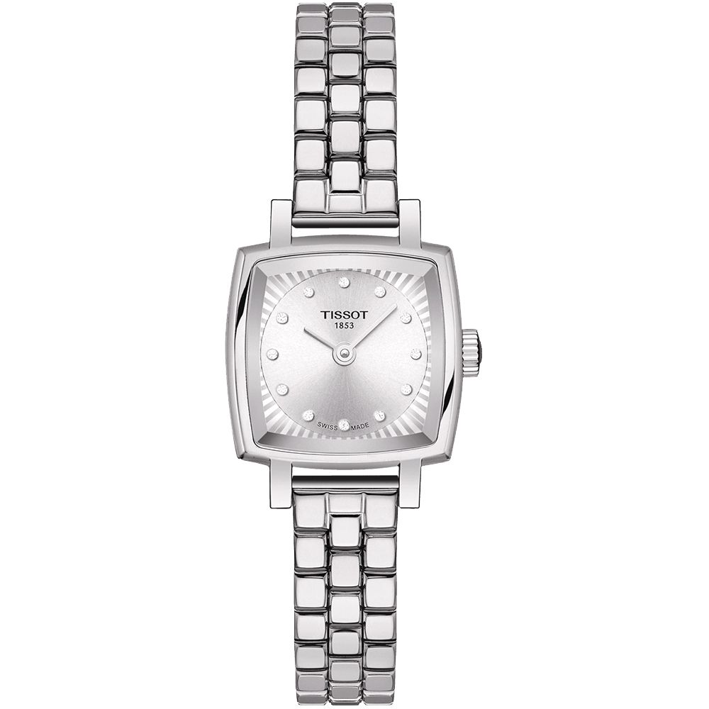 TISSOT 天梭 官方授權 LOVELY SQUARE 動人心弦女裝真鑽腕錶/銀/20mm/T0581091103601