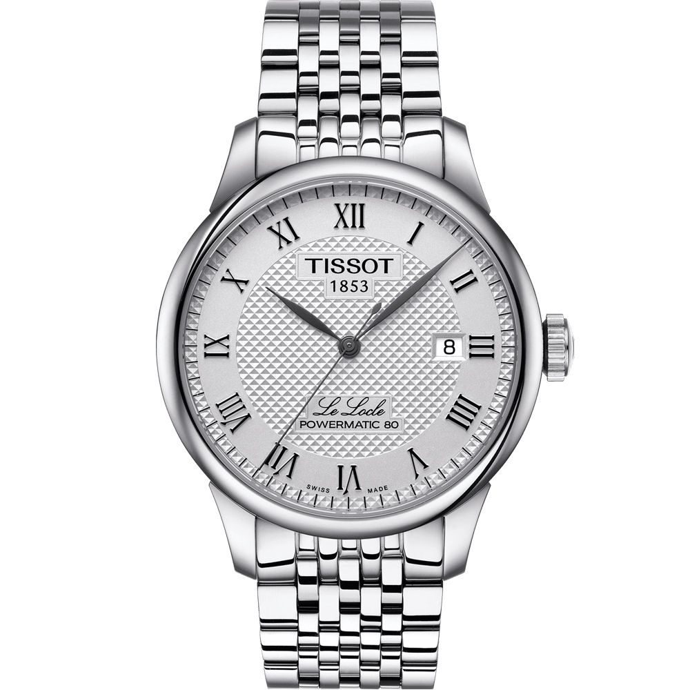 TISSOT 天梭   力洛克 80小時自動機械男錶-39mm白 T0064071103300