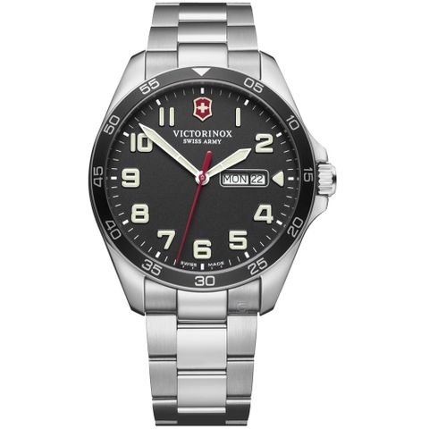 VICTORINOX 維氏 SWISS ARMY瑞士Fieldforce時尚手錶 VISA-241849 黑