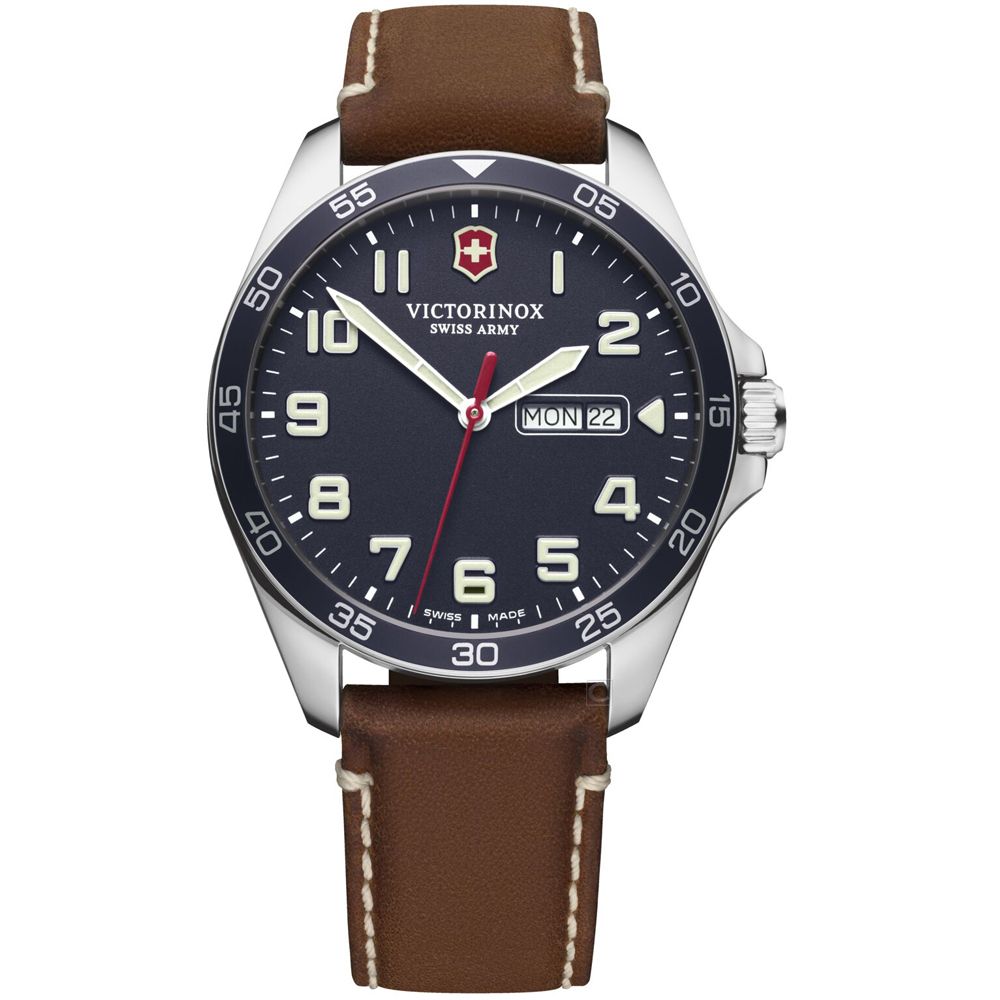 VICTORINOX 瑞士維氏  瑞士 Fieldforce時尚手錶 男錶 手錶 棕色 VISA-241848 藍
