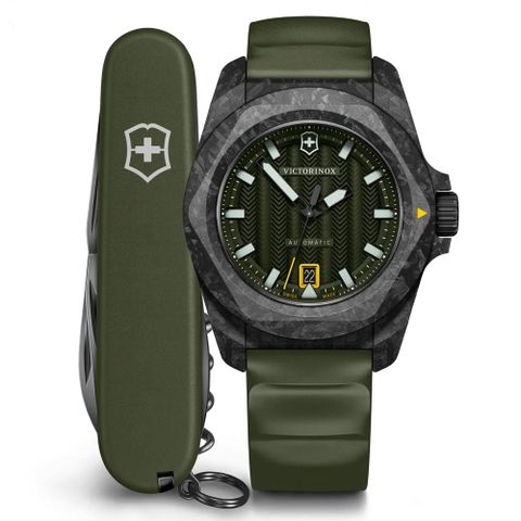 VICTORINOX 瑞士維氏 I.N.O.X. 碳纖維 經典機械腕錶 雙11 特惠 41mm / VISA-242021.1