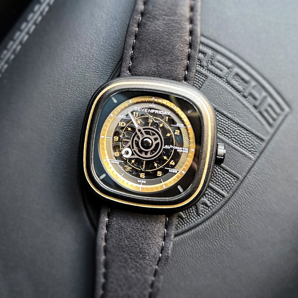 SEVENFRIDAY  T系列 自動上鍊機械錶-經典黑金/45.6x45mm T2/06