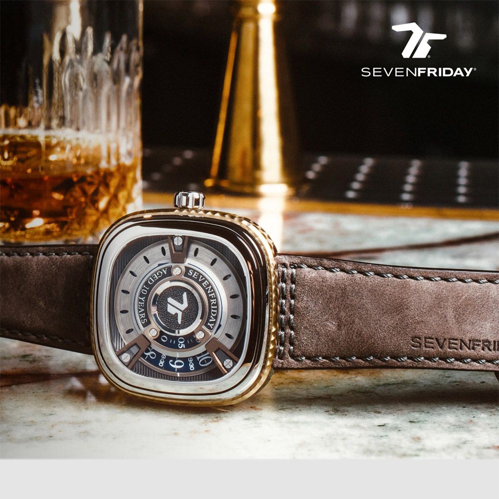 SEVENFRIDAY  WHISKEY 10週年紀念 限量 自動上鍊機械錶-47.6x47mm M2/04