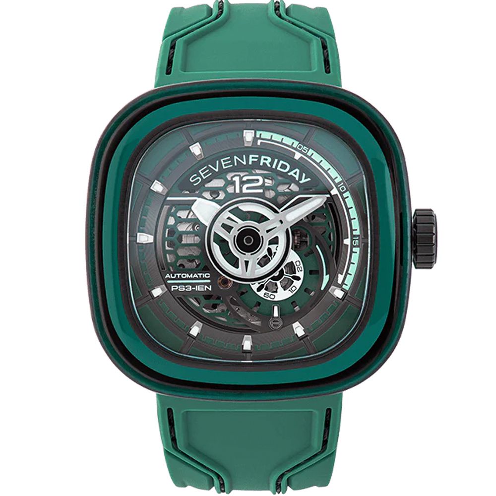 SEVENFRIDAY  PS3/05 CCG 碳纖維 彩色多層次工業風透視自動上鍊機械錶-47X47.6mm