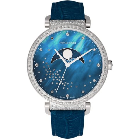 SWAROVSKI 施華洛世奇 Passage Moon Phase 繁星皓月時尚腕錶-5613320