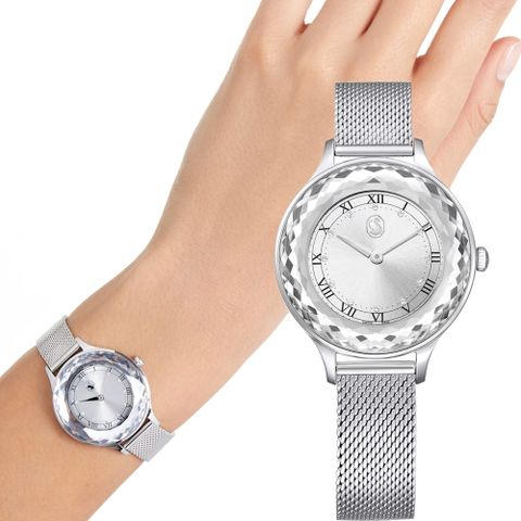 SWAROVSKI 施華洛世奇 Octea Nova 簡約優雅腕錶-5650039/銀色33mm