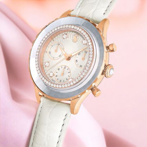 SWAROVSKI 施華洛世奇 Octea Chrono 白色 計時手錶-5671150