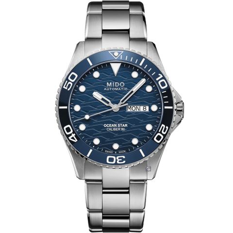 MIDO 美度官方授權經銷商 Ocean Star 海洋之星 廣告款陶瓷圈200米潛水機械錶(M0424301104100)