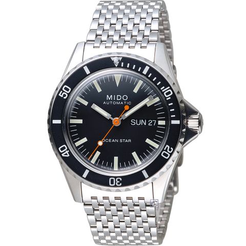 MIDO 美度 官方授權經銷商 海洋之星 TRIBUTE 75週年特別版機械錶/M0268301105100/黑41mm