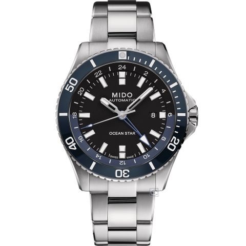 (MIDO 美度)官方授權經銷商M2 Ocean Star海洋之星 GMT 200米潛水機械錶(M0266291705100)44mm