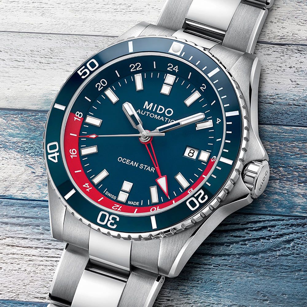 MIDO 美度 百事圈 Ocean Star GMT 海洋之星200米潛水機械錶 M0266291104100