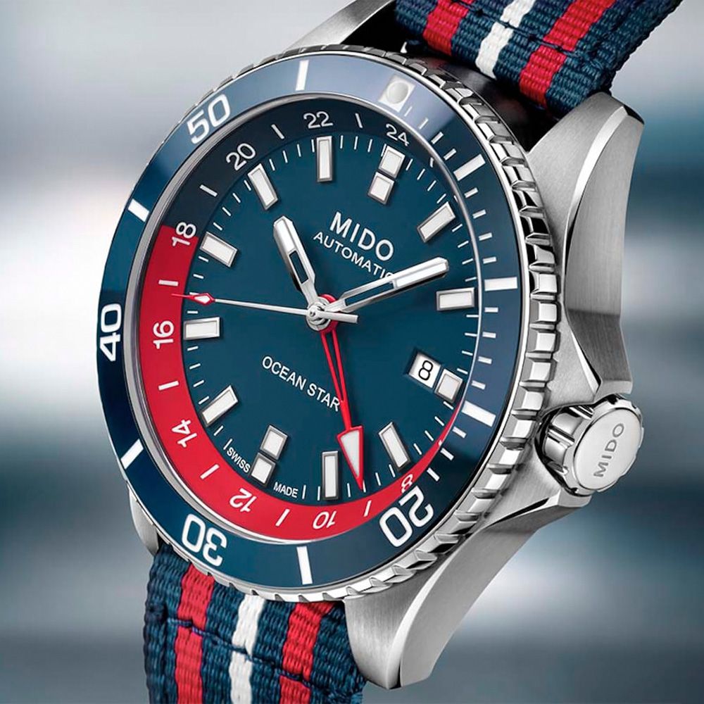 MIDO 美度 百事圈 Ocean Star GMT 海洋之星200米潛水機械錶 M0266291104100