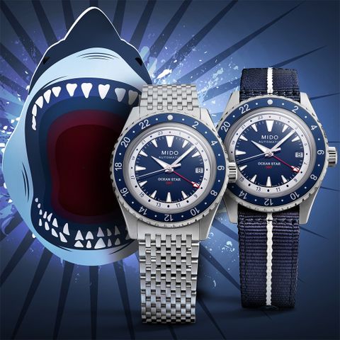 廣告主打款▼再送好禮MIDO 美度 Ocean Star 海洋之星 特別版 GMT雙時區潛水機械錶-40.5mm M0268291804100
