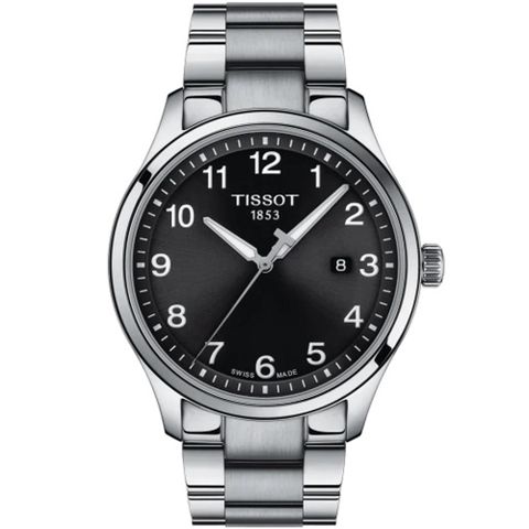 原廠公司貨，送時尚懷錶TISSOT 天梭 官方授權 GENT XL CLASSIC 經典紳士腕錶/黑/42mm/T1164101105700