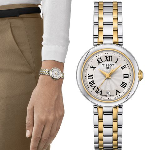 TISSOT 天梭 官方授權 Bellissima 浪漫邂逅羅馬時尚腕錶-T1260102201300