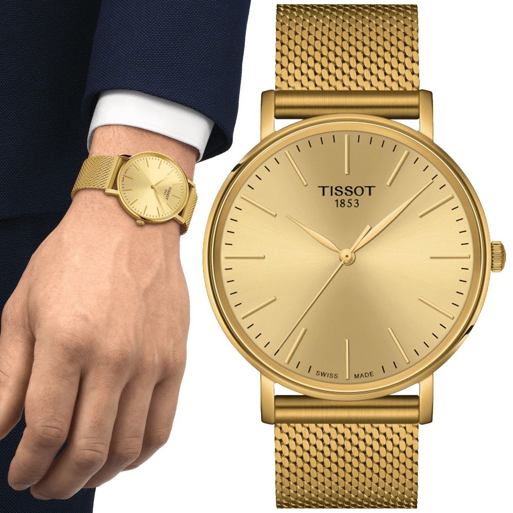 TISSOT 天梭 EVERYTIME 簡約經典腕錶 禮物推薦 送禮首選 40mm/T1434103302100