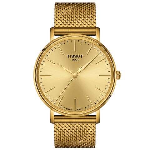 原廠公司貨▼送好禮TISSOT 天梭 Everytime 經典雋永米蘭手錶-金/40mm T143.410.33.021.00