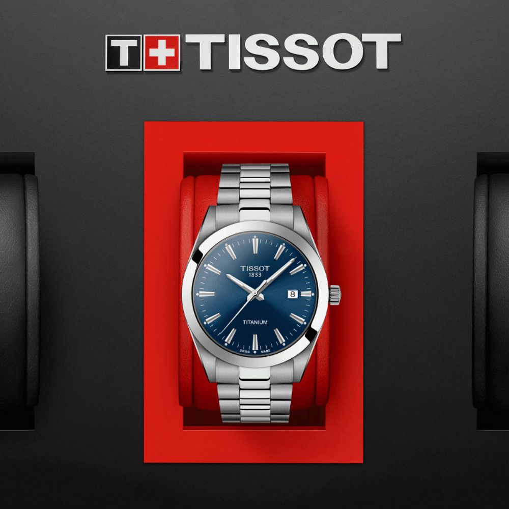 TISSOT 天梭 Gentleman系列 鈦金屬石英腕錶 禮物推薦 送禮首選 40mm/T127.410.44.041.00