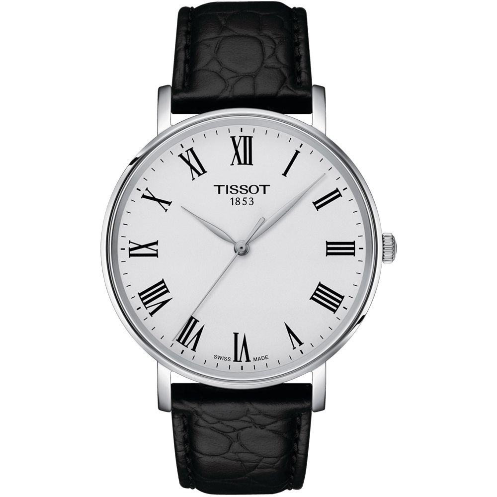 TISSOT 天梭   官方授權 EVERYTIME 經典羅馬時尚男錶/銀X黑/40mm/T1434101603300