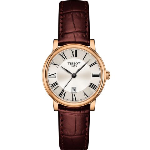 TISSOT 天梭 官方授權 T-Classic Carson典雅時尚女錶(T1222103603300)30mm