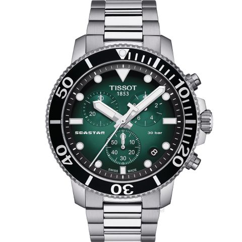 TISSOT 天梭 Seastar 海星300米潛水石英錶(T1204171109101)