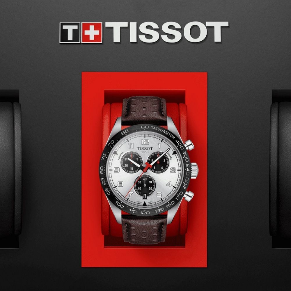 TISSOT 天梭 PRS516 賽車運動三眼計時腕錶 禮物推薦 送禮首選 45mm/T131.617.16.032.00