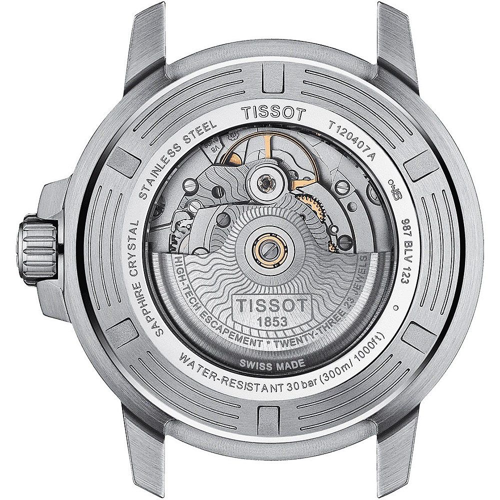 TISSOT 天梭 Seastar 1000 海洋之星300米潛水機械錶-灰/43mm T1204071108101