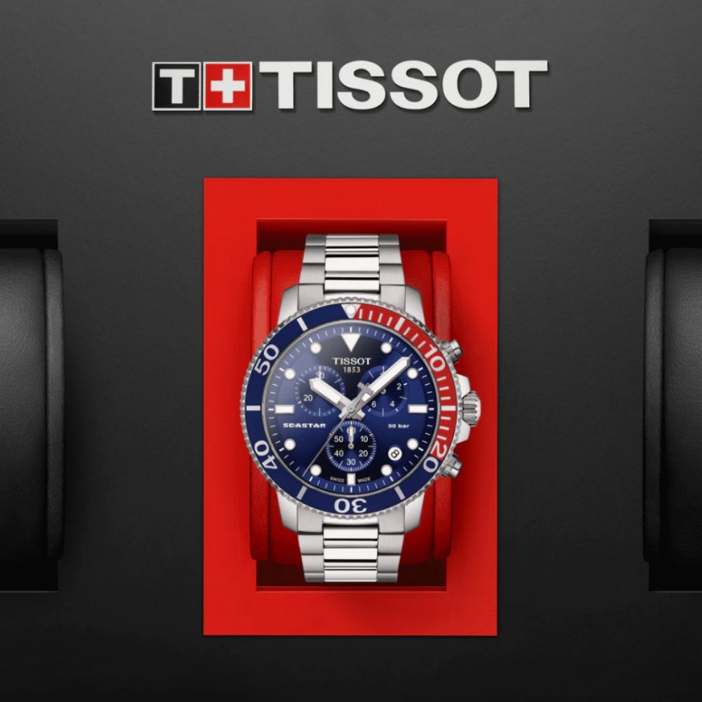 TISSOT 天梭 SEASTAR1000海星系列 300m 潛水計時腕錶 雙11 特惠 / 455mm (T1204171104103)