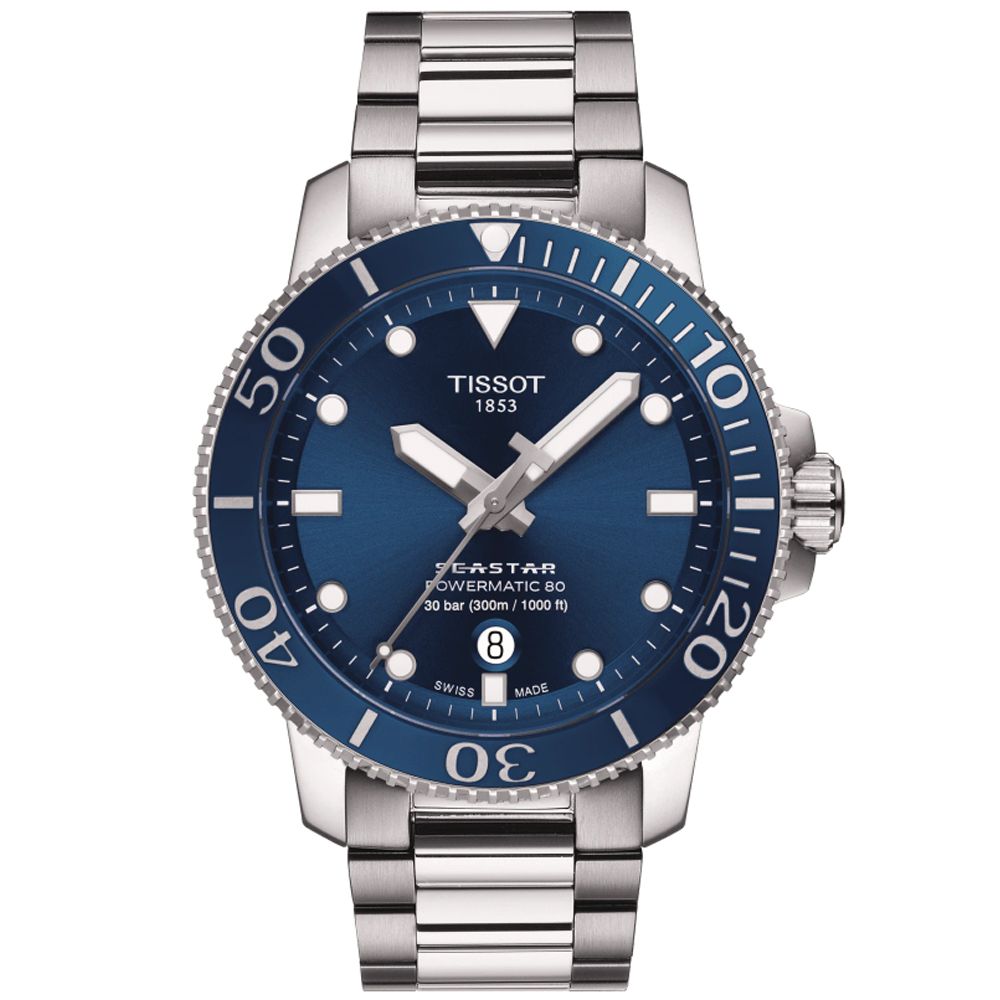 TISSOT 天梭 SEASTAR1000海星系列 300m 潛水機械腕錶 禮物推薦 送禮首選 / 43mm (T120.407.11.041.03)