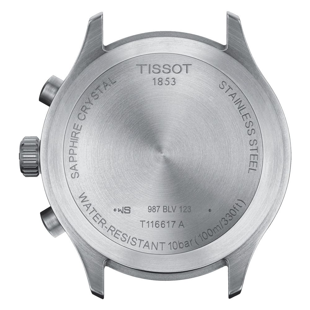 TISSOT 天梭 韻馳系列 Chrono XL計時手錶-黑x銀/45mm T1166171606200