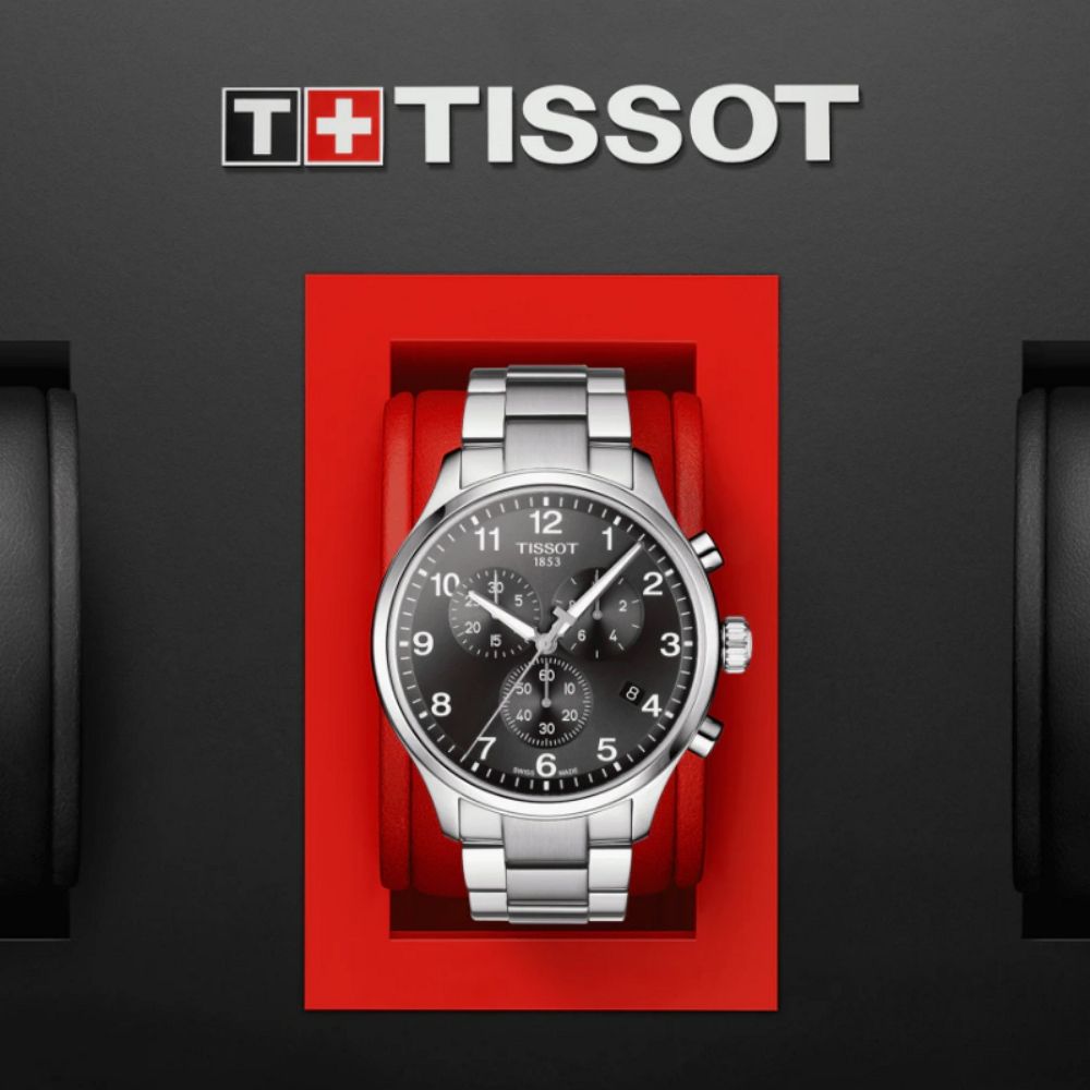 TISSOT 天梭 韻馳系列 XL三眼計時腕錶 雙11 特惠 45mm/T1166171105701