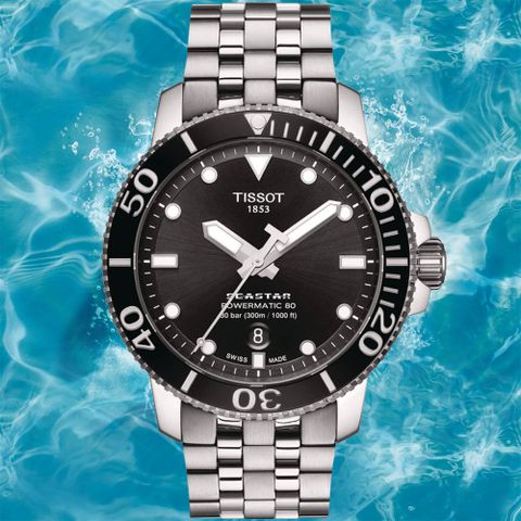 TISSOT 天梭 SEASTAR1000 海洋之星 300米 潛水機械腕錶 新年 送禮 推薦 43mm/T1204071105100