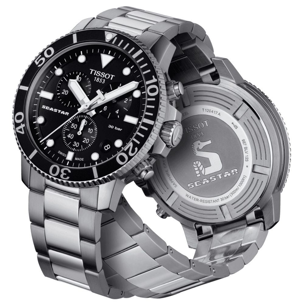 TISSOT 天梭 SEASTAR1000海星系列 300m 潛水計時腕錶 雙11 特惠 455mm / T1204171105100