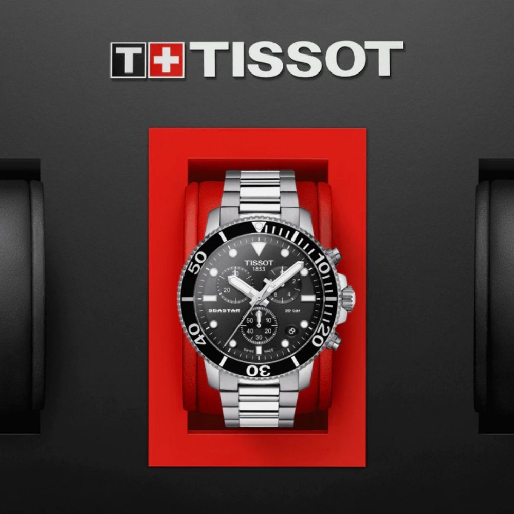 TISSOT 天梭 SEASTAR1000海星系列 300m 潛水計時腕錶 雙11 特惠 455mm / T1204171105100