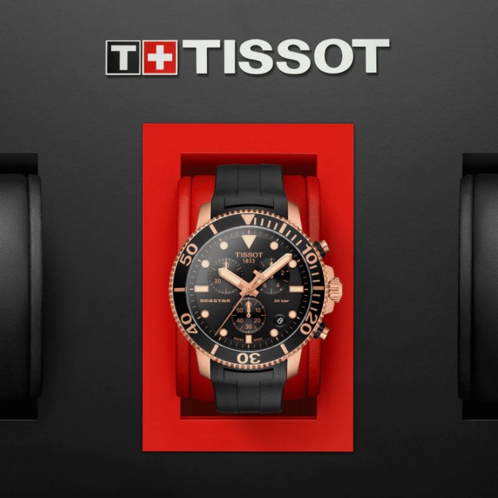 TISSOT 天梭 SEASTAR1000海星系列 300m 潛水計時腕錶 雙11 特惠 455mm / T1204173705100