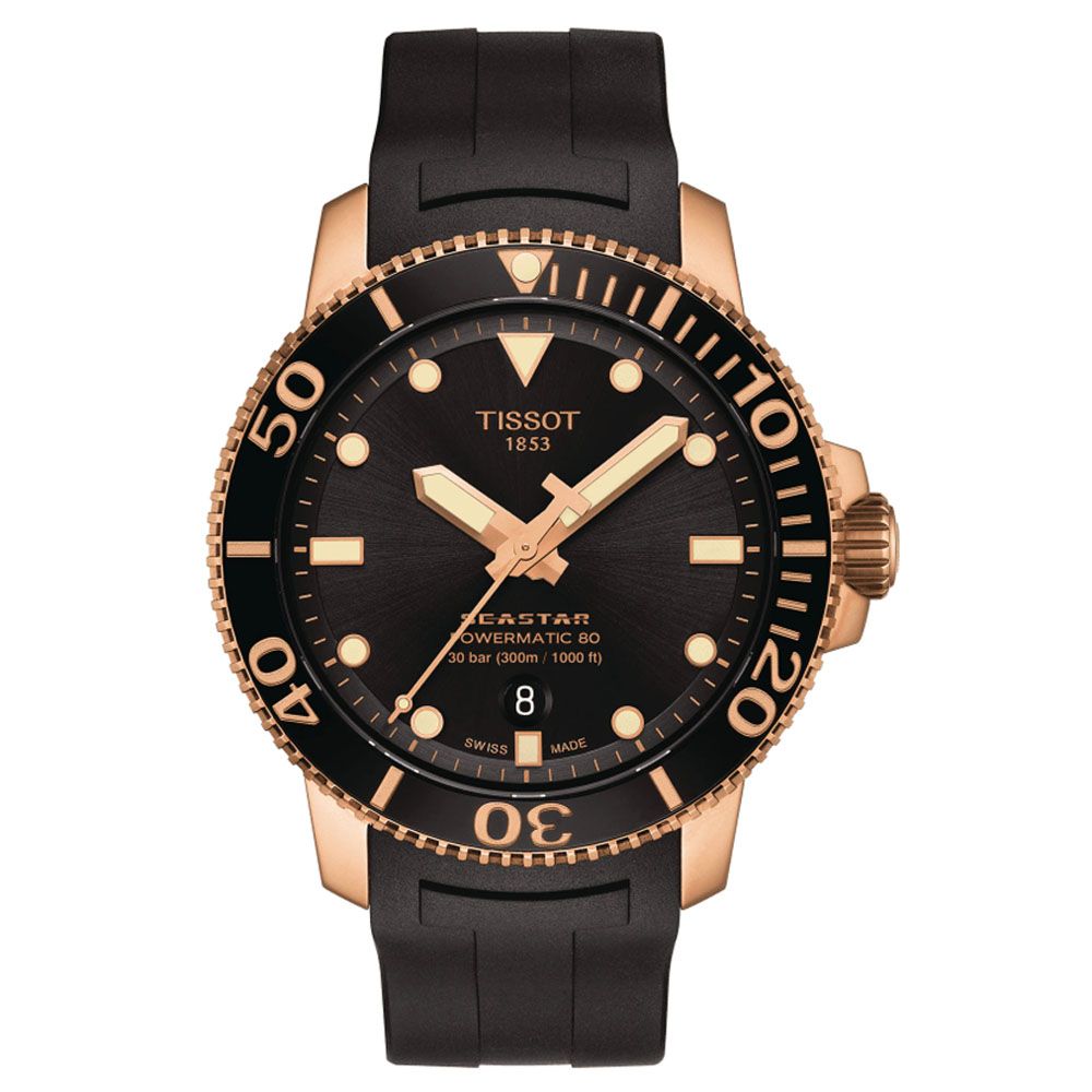 TISSOT 天梭 SEASTAR1000 海洋之星 300米 潛水機械腕錶 母親節 禮物 推薦 43mm/T1204073705101